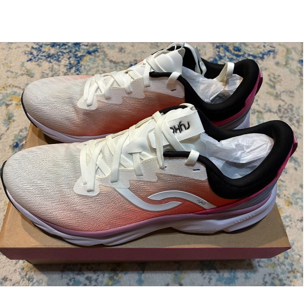 Ryka Elevate LX Women 12 White Pink Orange Ombre Walking Sneakers J6138F1100 NEW